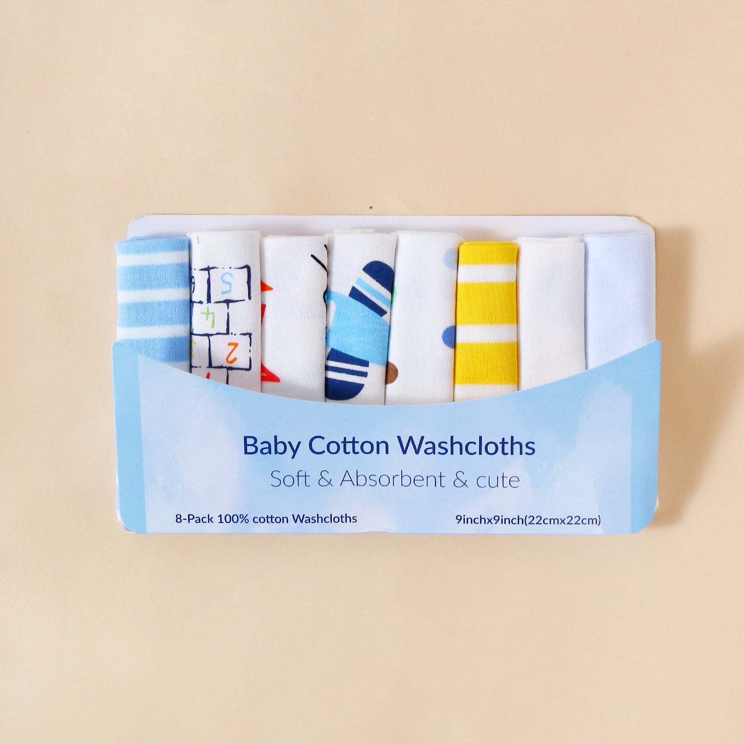 Wholesale Baby Cotton Squares 8 Pack Baby Supplies